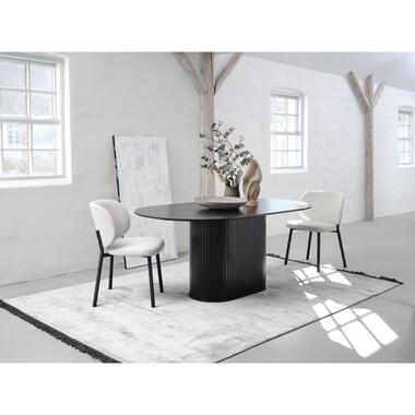 Eettafel Nola Ovaal Zwart Eiken 95x180cmGiga Living product