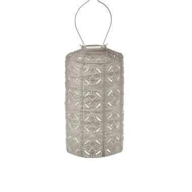 Lumiz Solar Buitenlampion - Mandela Cylinder - 18 cm - Licht Taupe product