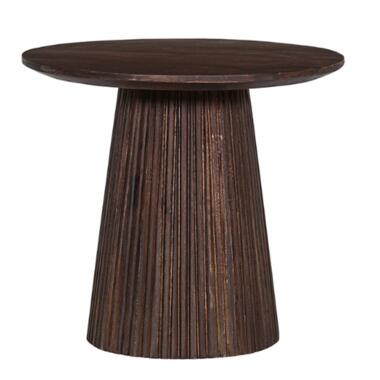 Rousseau Miguel Ronde Salontafel 50cm donkerbruin - Massief Mangohout - H46 x product