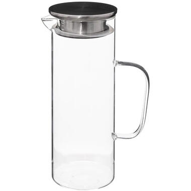 Secret de Gourmet Water Karaf met afsluitdop - glas/rvs - 1.1L product