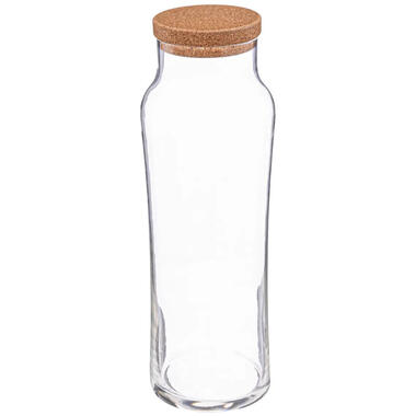 Secret de Gourmet Water Karaf met afsluitdop kurk - glas - 1L product
