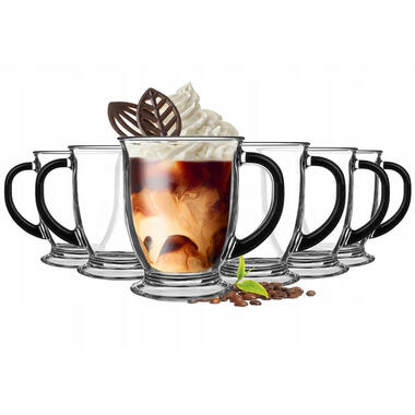 Glasmark Koffie glazen - 6x - 400 ml - latte macchiato glazen product