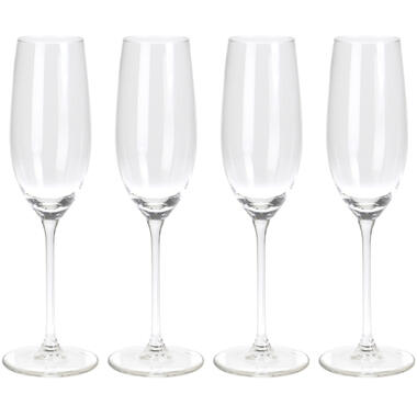 Champagne/Proseccoglazen - 4x - transparant - glas - 210 ml product