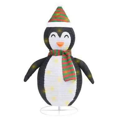 vidaXL Kerstpinguïn decoratief LED 60 cm luxe stof product