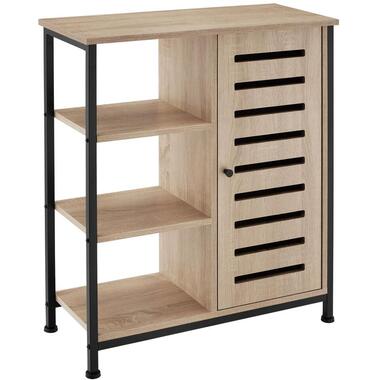 tectake Wandkast 71x32x82cm, Industrieel Licht Hout, Eiken Sonoma