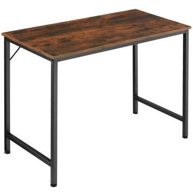 tectake® Slank Bureau - 100 cm - Kleine Kantoortafel - Donkerbruin product