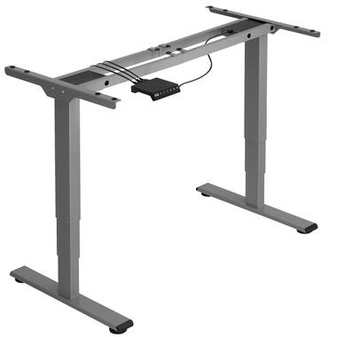 TecTake® Elektrisch In Hoogte Verstelbaar Bureau - Metalen Frame - Grijs product