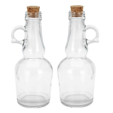 Alpina Olie-en azijnfles set - met kurk - glas - 250 ml product
