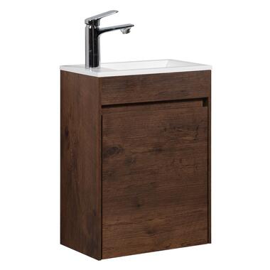 Badplaats Toiletmeubel Sinta 40 x 22 cm - Walnoot Bruin - Fonteinmeubel met product