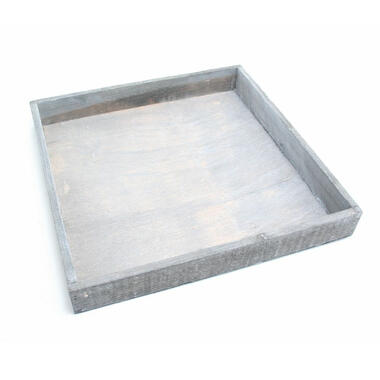 HBX Grey Living Dienblad/kaarsenbord - hout - L30 x B30 - vierkant- grijs product