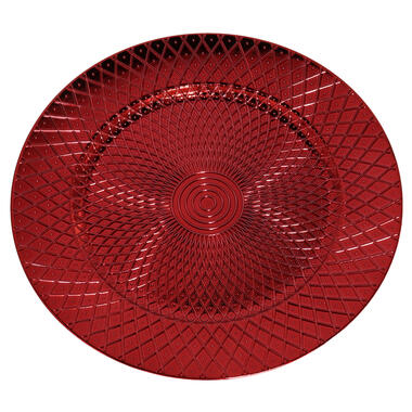 Gerimport Kaarsenbord - rood - kunststof - 33 cm - plateau product