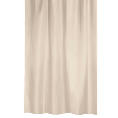 MSV Douchegordijn met ringen - beige - polyester - 180 x 200 cm product