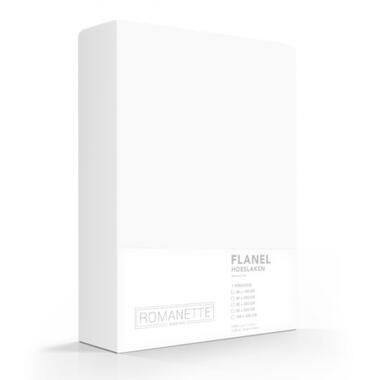 Flanellen Hoeslaken Wit Romanette-200 x 220 cm product