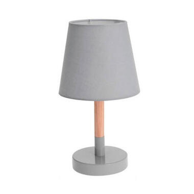 Trendoz Tafellamp - grijs - schemerlamp - hout - metaal - 23 cm product