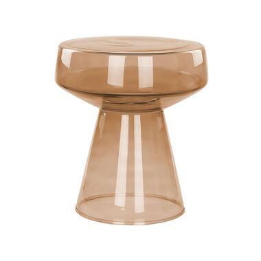 LAGUNA - Bijzettafel - Goudbruin - Glas product