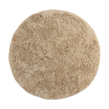 Rond Hoogpolig Vloerkleed Pilo Beige Polyester Interieur05 - Rond 200 Ø product