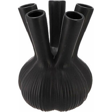 DK Design vaas Aglio straight - tulpenvaas - mat zwart - D19 x H25 cm product