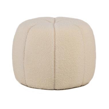 Pouf met witte lussen en strepen product