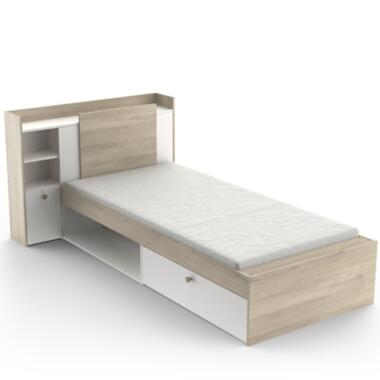 CBA Bed Liva 90 x 190 cm-Kronberg eik/mat wit product