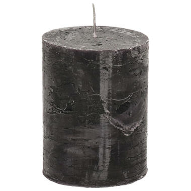 Stompkaars/cilinderkaars - zwart - 7 x 9 cm - middel model product