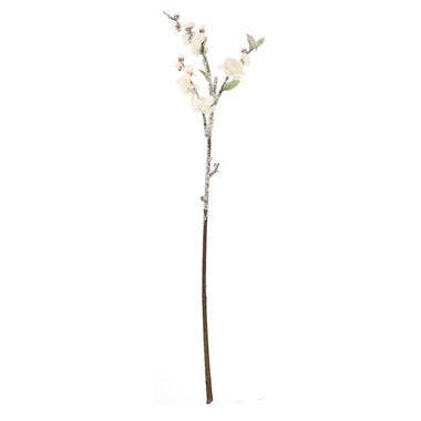 Bellatio flowers & plants Perzikbloesem - besneeuwd - 78 cm product