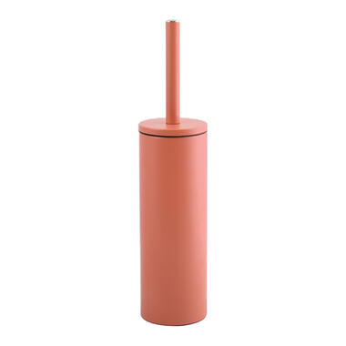 Spirella Toiletborstel in houder Cannes - terracotta - metaal - 40 x 9 cm product