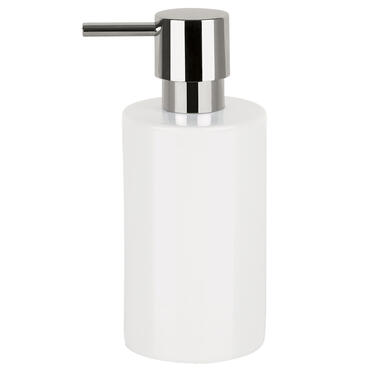 Spirella zeeppompje/dispenser Sienna - glans ivoor wit - porselein product