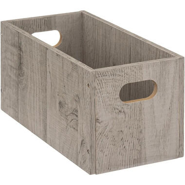 5five Opbergmand - 7 L - grijs - hout - 31 x 15 x 15 cm product