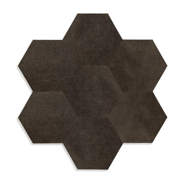 Origin Wallcoverings zelfklevende eco-leer tegels - hexagon - donkerbruin product