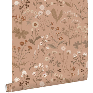 ESTAhome behang - veldbloemen - terracotta roze - 50 x 900 cm - 139842 product