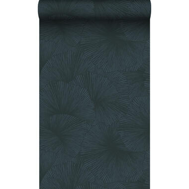 Origin Wallcoverings behang - 3D-motief bladeren - donkerblauw - 50 x 900 cm product