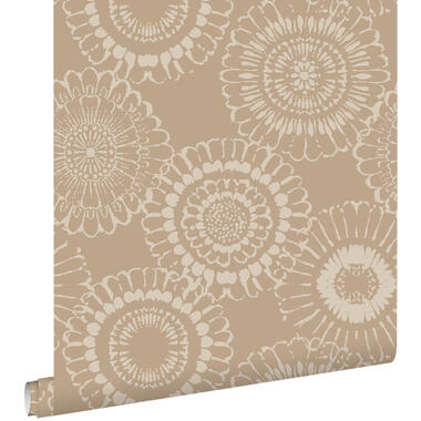 ESTAhome behang - bloemen - donker beige - 50 x 900 cm - 139823 product