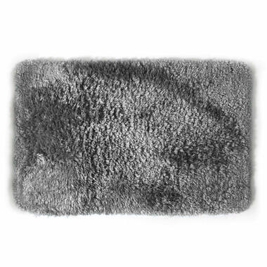 Spirella badkamer vloerkleed/tapijt - hoogpolig - grijs - 40 x 60 cm product
