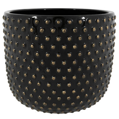 Ter Steege Plantenpot Luxery Spike - keramiek - zwart - 21x17 cm product