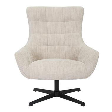 Fauteuil Stof Beige - Draaibaar - Zitdiepte 53cm - 53x53x99cm product