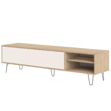 Symbiosis Tv-meubel Aelan 1 opklapdeur en 2 open vakken-eik/licht beige product