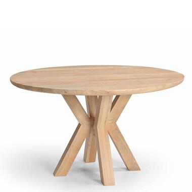 Eettafel Naturel Mangohout - Rond - 4-6 Personen - 130cm - Heleen product