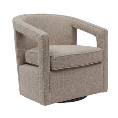 Fauteuil Bouclé Taupe - Zithoogte 46,5cm - 75x73x77cm product