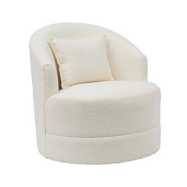 Fauteuil Bouclé Beige - Zithoogte 44,5cm - 75x75x82cm product