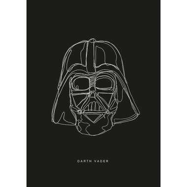 Komar poster - Star Wars Lines Dark Side Vader - zwart wit - 50 x 70 cm - 610220 product