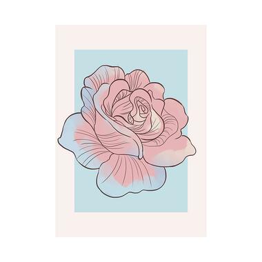 Komar poster - Assepoester - roze en blauw - 50 x 70 cm - 610103 product