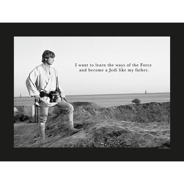 Komar poster - Star Wars Classic Luke Quote - zwart wit - 40 x 30 cm - 610257 product