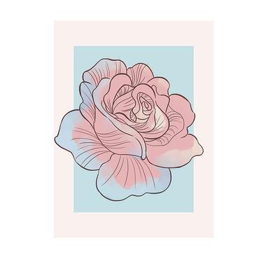 Komar poster - Assepoester - roze en blauw - 30 x 40 cm - 610101 product