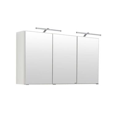 Spiegelkast Bobbi 120cm model 2 3 deuren & ledverlichting - wit product