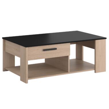 Parisot Salontafel Hongkong 110x66cm met opberglade - zwart/eik product