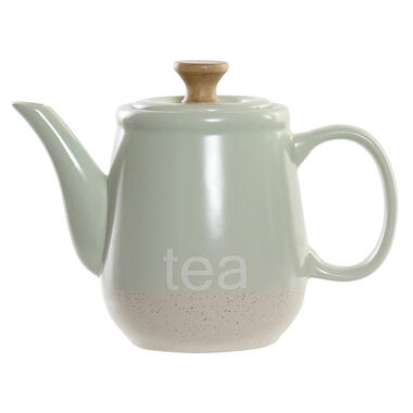 Items Kitchen Theepot Ceylon - keramiek - 1000 ml - groen/beige product