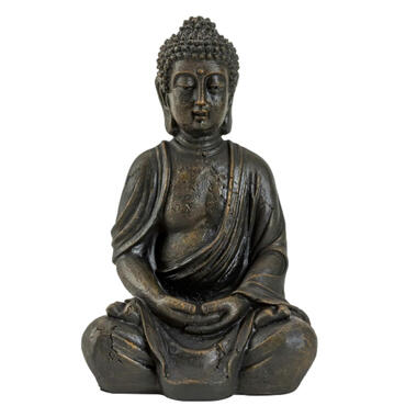 Boeddha beeldje - binnen/buiten - kunststeen - 30 x 20 cm product