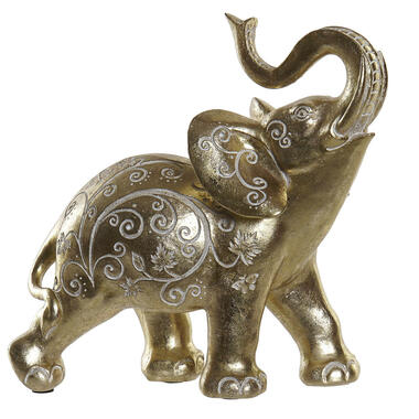 Items Olifant dierenbeeld - goud - polyresin - 25 x 11 x 25 cm product