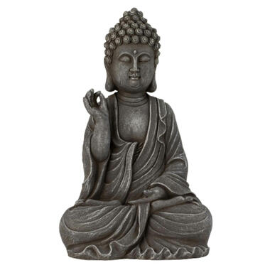 Boeddha beeldje - binnen/buiten - kunststeen - 39 x 24 cm product
