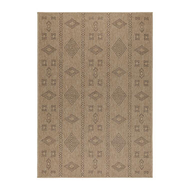 Dhaka Buitenkleed Sisal Laagpolig Beige Zwart - 140x200 CM product